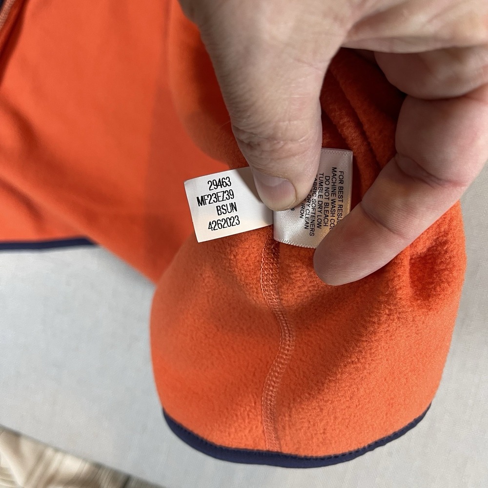 Peter Millar Vest Mens Large Orange Fleece Full Zip Mock Neck Golf‎ Crown Logo - Picture 8 of 12